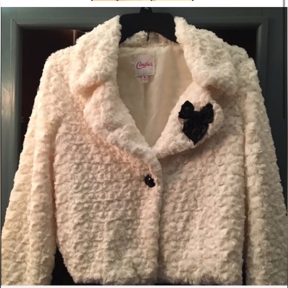 Candies Faux Bolero Jacket/Medium/Pure White - Picture 2 of 7